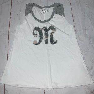 Miss me logo sleeveless tank top Sz S